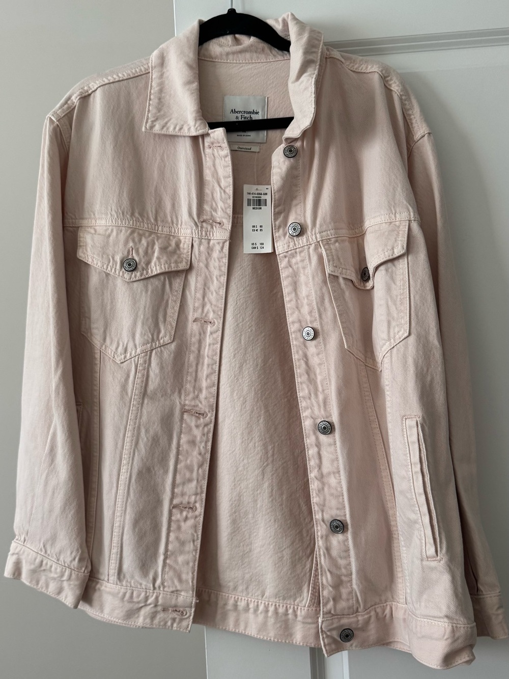 Abercrombie & Fitch Pale Pink Denim Jacket